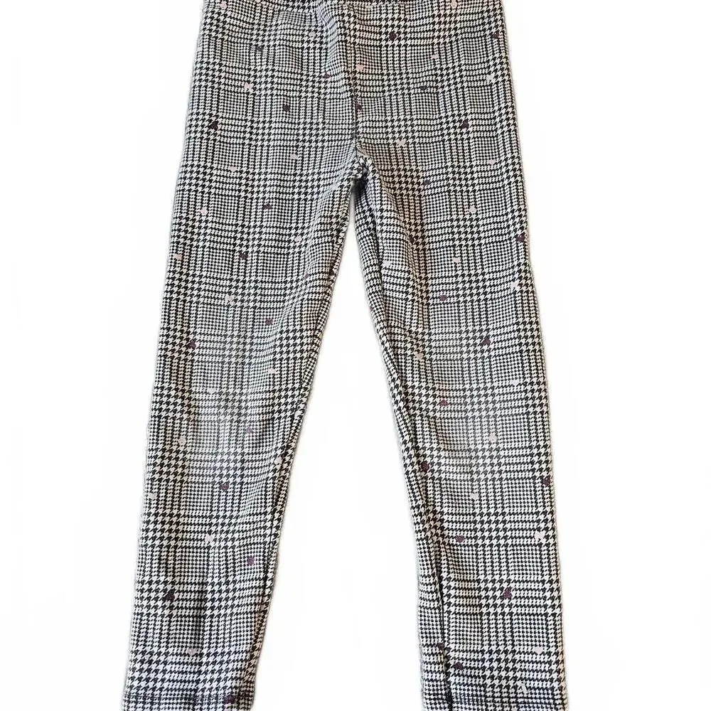 Garanimals Toddler Black and White Plaid Leggings with Pink Accents